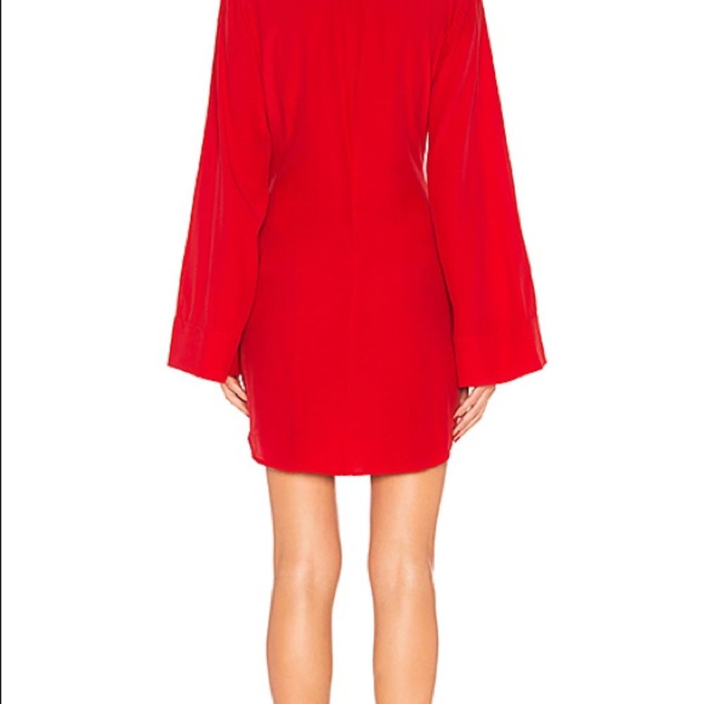 Revolve red tie front dress - Picture 2 of 3